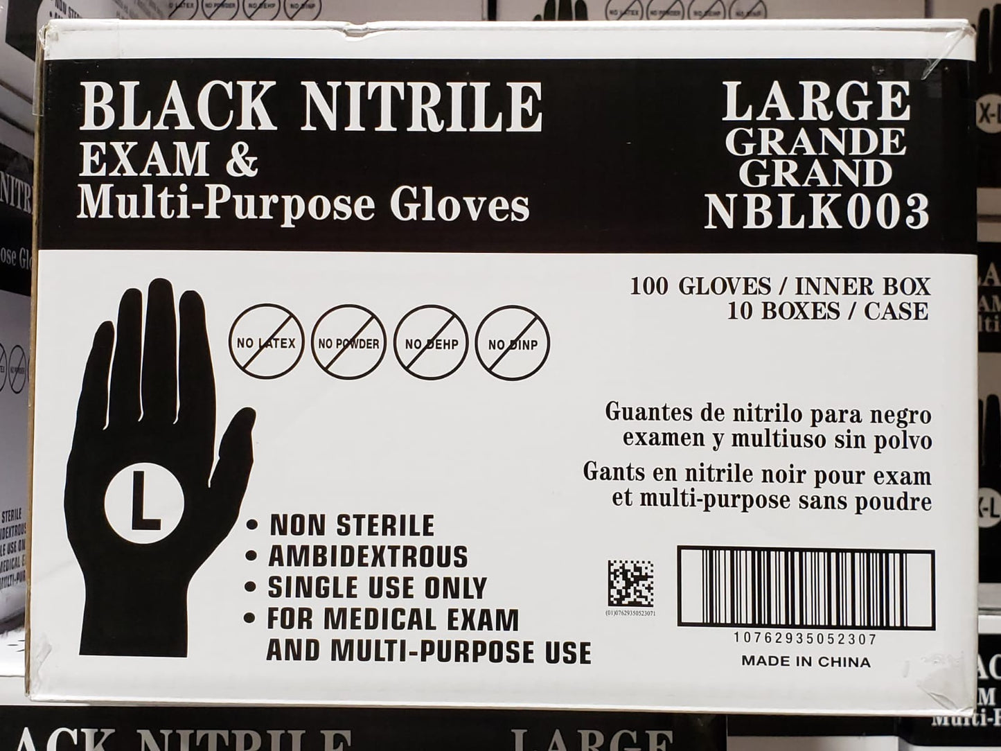 Black Nitrile Gloves Powder Free